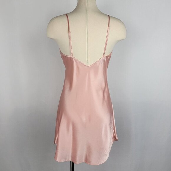Vintage Victorias Secret Chemise Slip Dress Small Babydoll Pink Coquette Y2K 90s - Picture 2 of 12